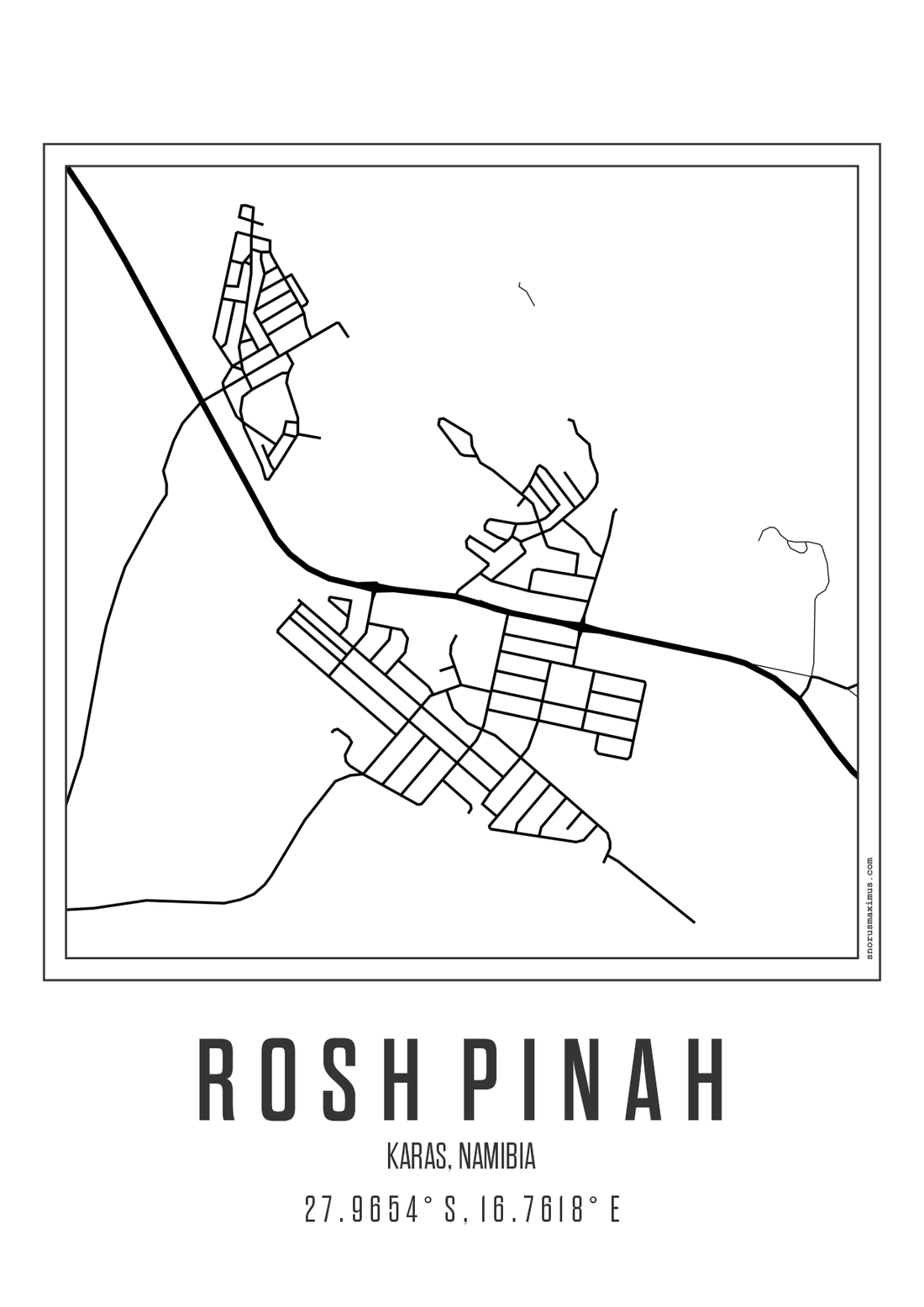 Minimal Map Rosh Pinah – Snorus Store
