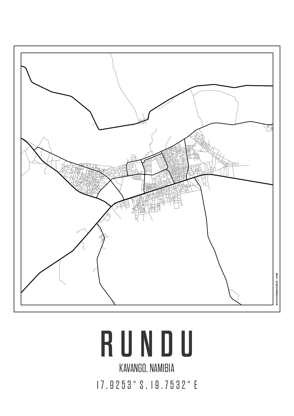 Minimal Map Rundu – Snorus Store