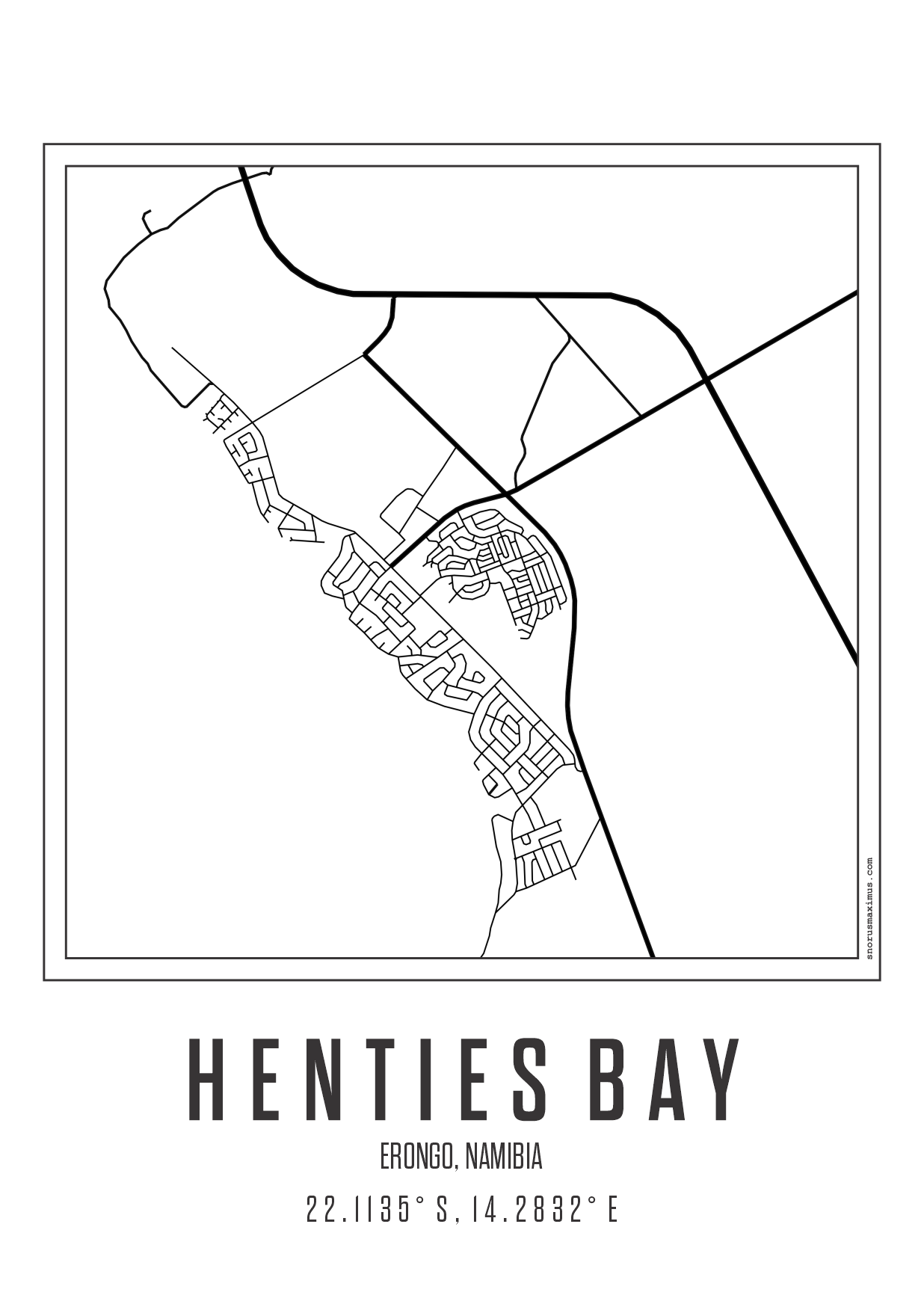 Minimal Map Henties Bay